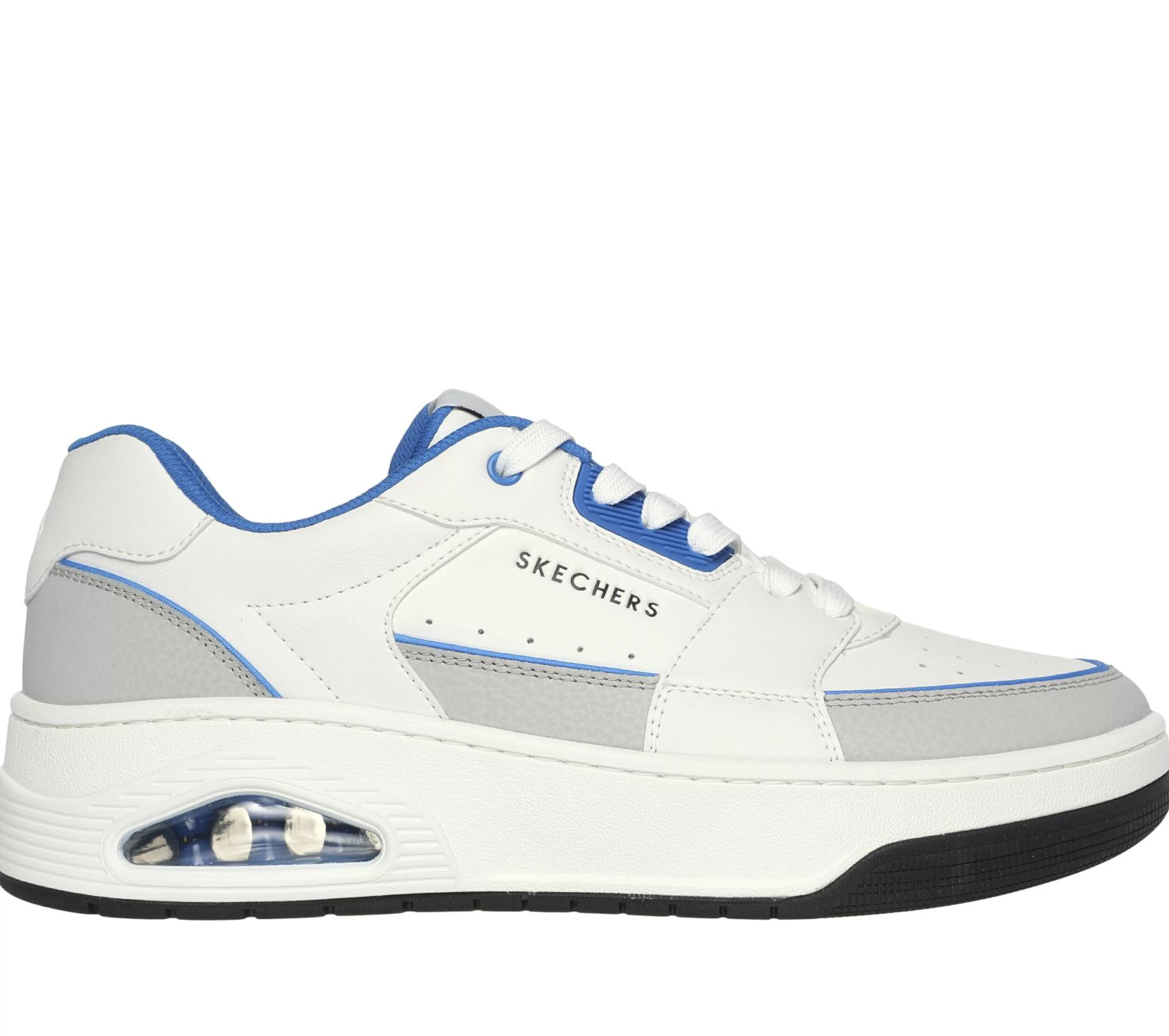 SKECHERS Veterschoenen | Casual Sneakers^Uno Court - Low-Post WIT / BLAUW