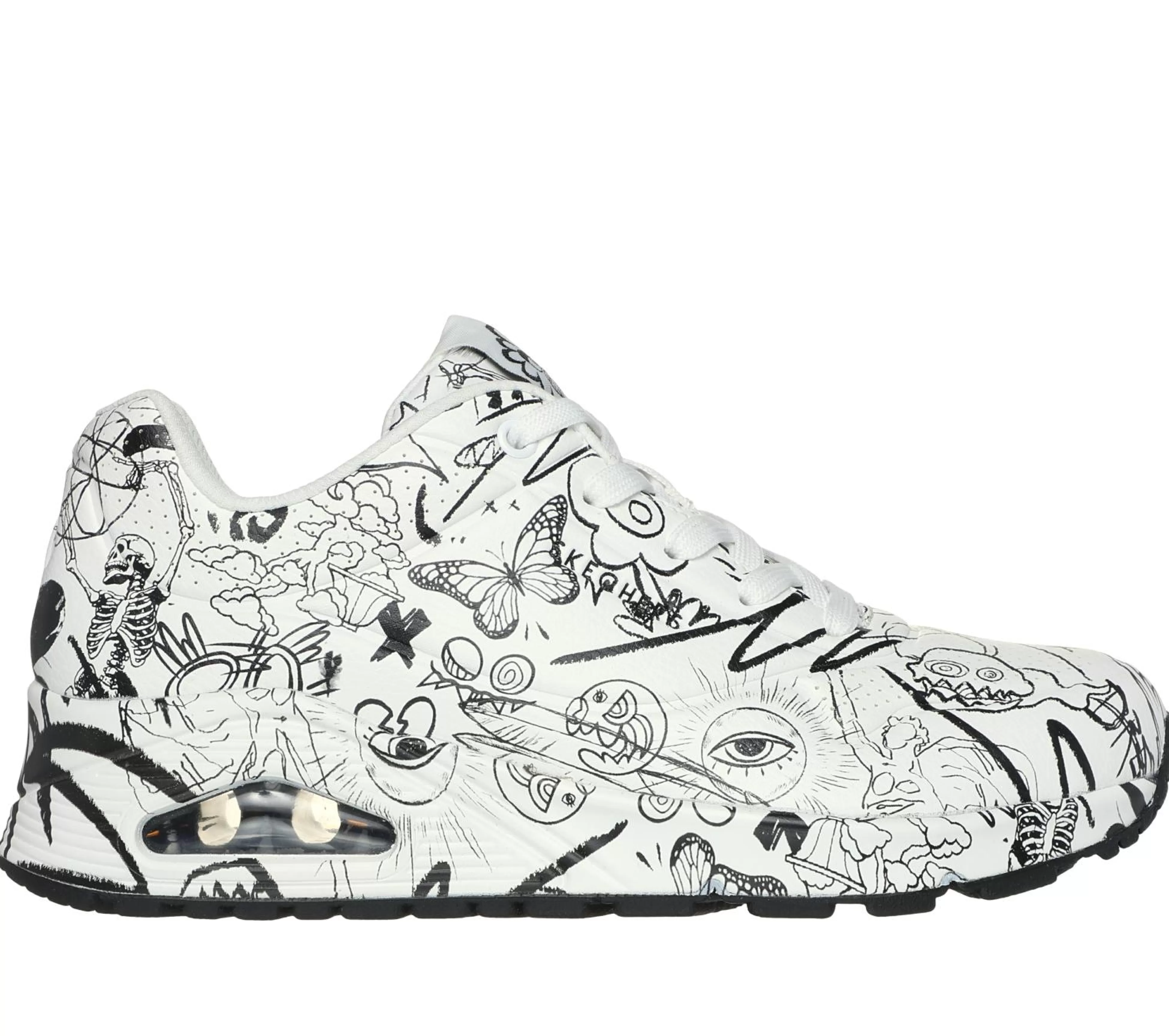 SKECHERS Casual Sneakers^Vexx: Uno - Process Sketch WIT / ZWART