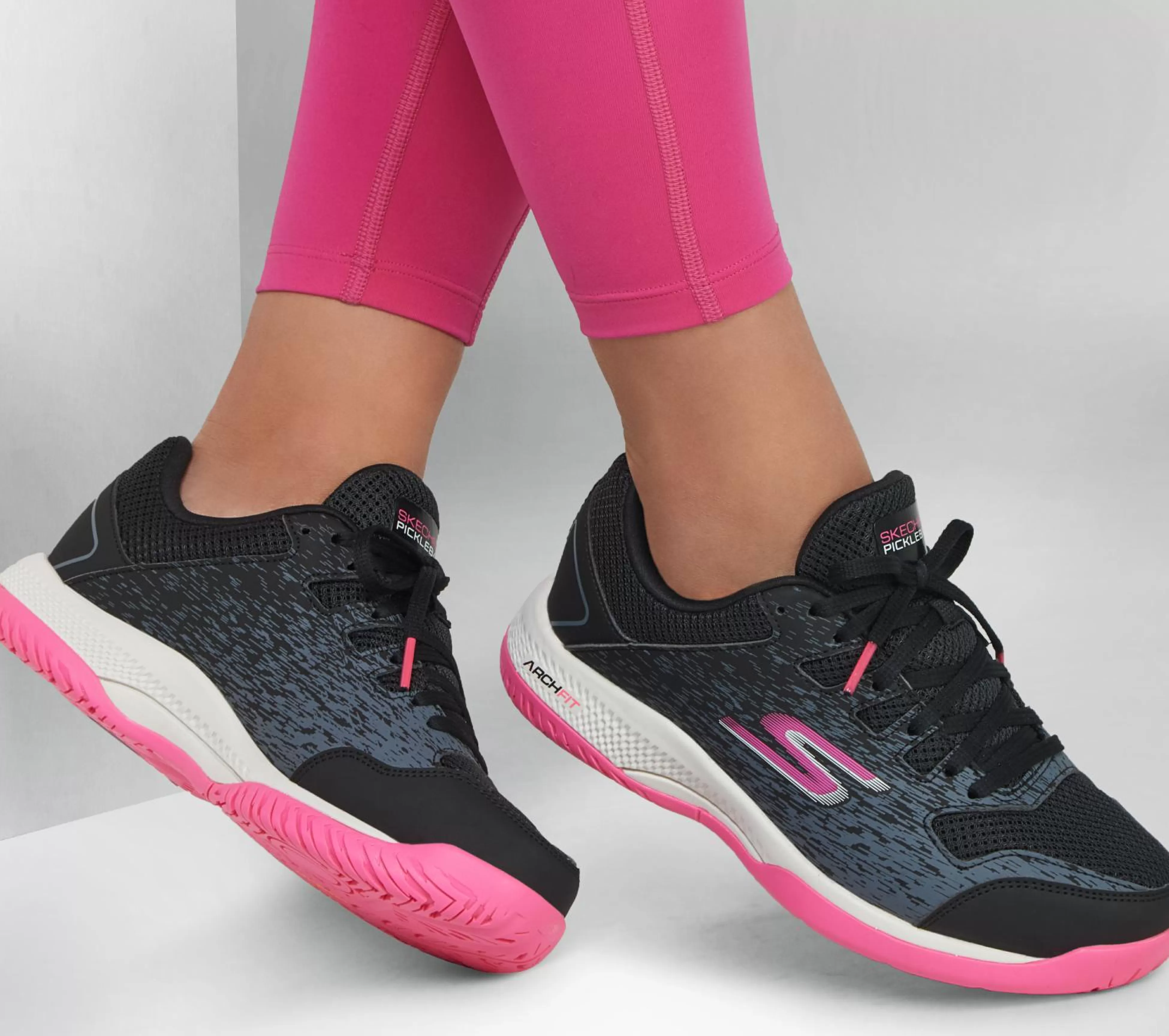 SKECHERS Veterschoenen | Sportieve Sneakers^Viper Court - Pickleball ZWART / ROZE