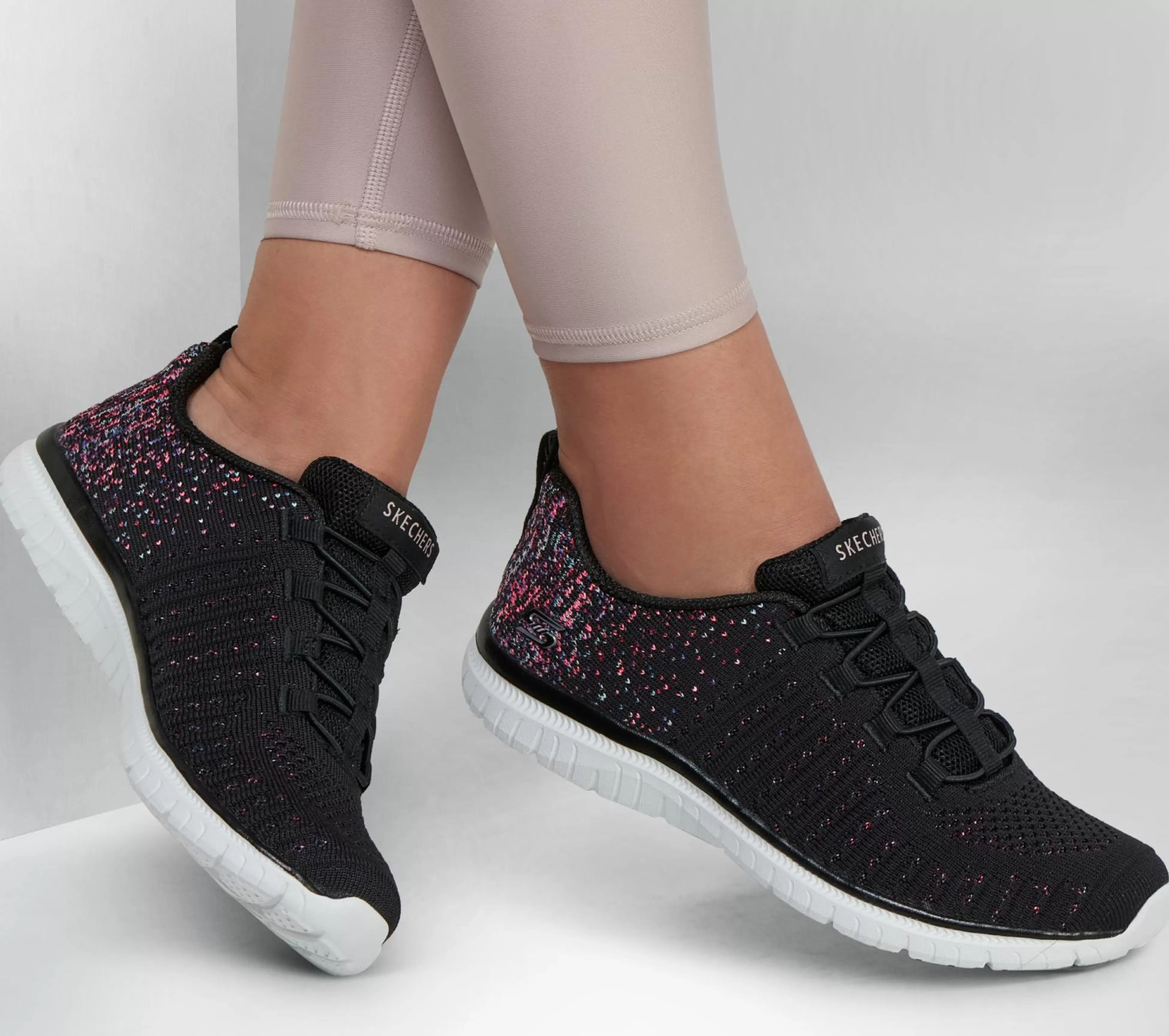 SKECHERS Instappers | Casual Sneakers^Virtue ZWART / ROZE