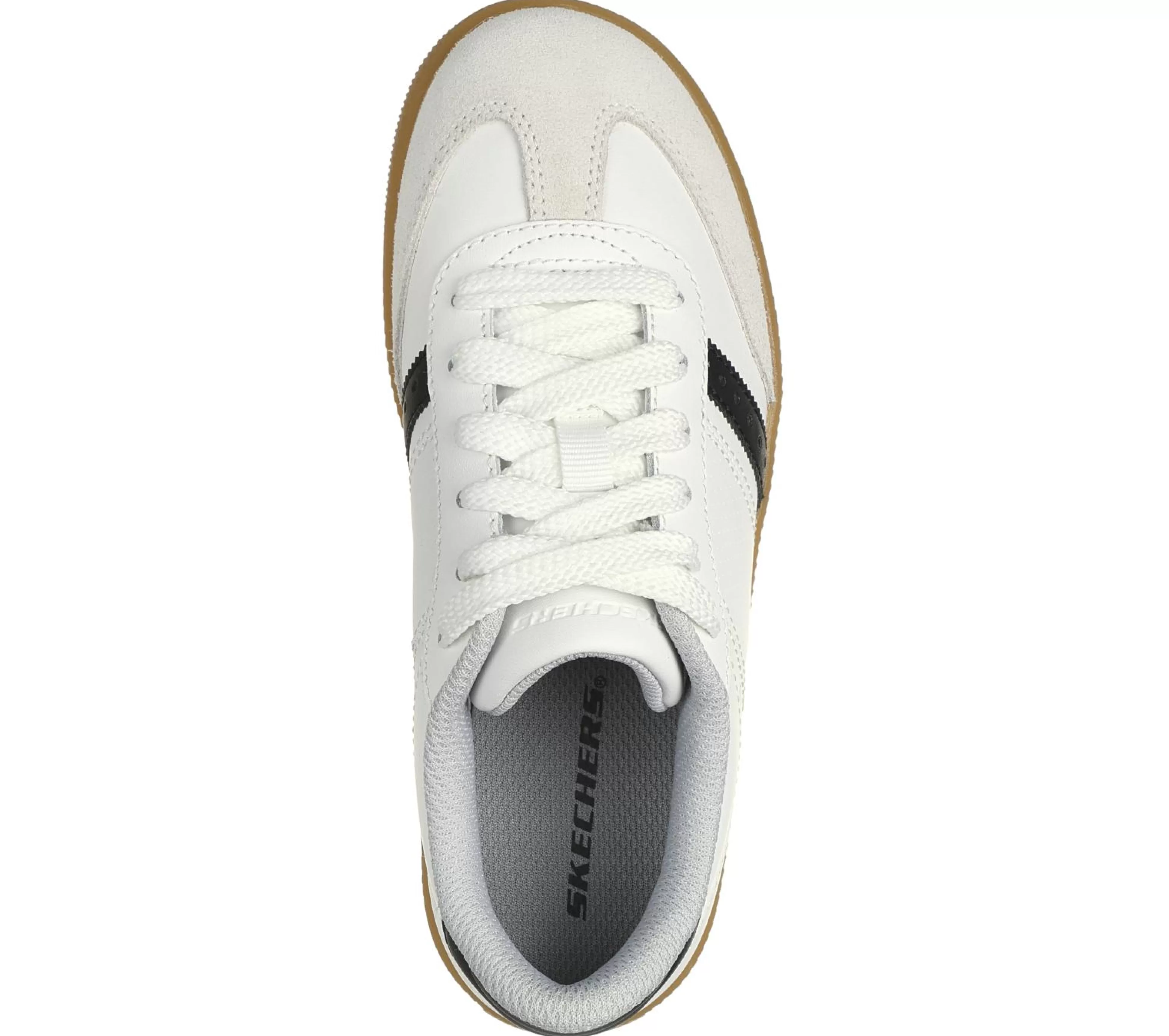 SKECHERS Veterschoenen | Sneakers^Zinger Street WIT / ZWART